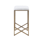 Backless Upholstered Counter Stool 26"H