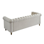 Chesterfield Velvet Sofa 84.65 Inch for Living Room