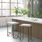 Backless Upholstered Counter Stool 26"H