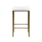 Backless Upholstered Counter Stool 26"H