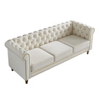Chesterfield Velvet Sofa 84.65 Inch for Living Room