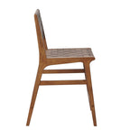 Faux Leather Woven Counter Stool 24"H