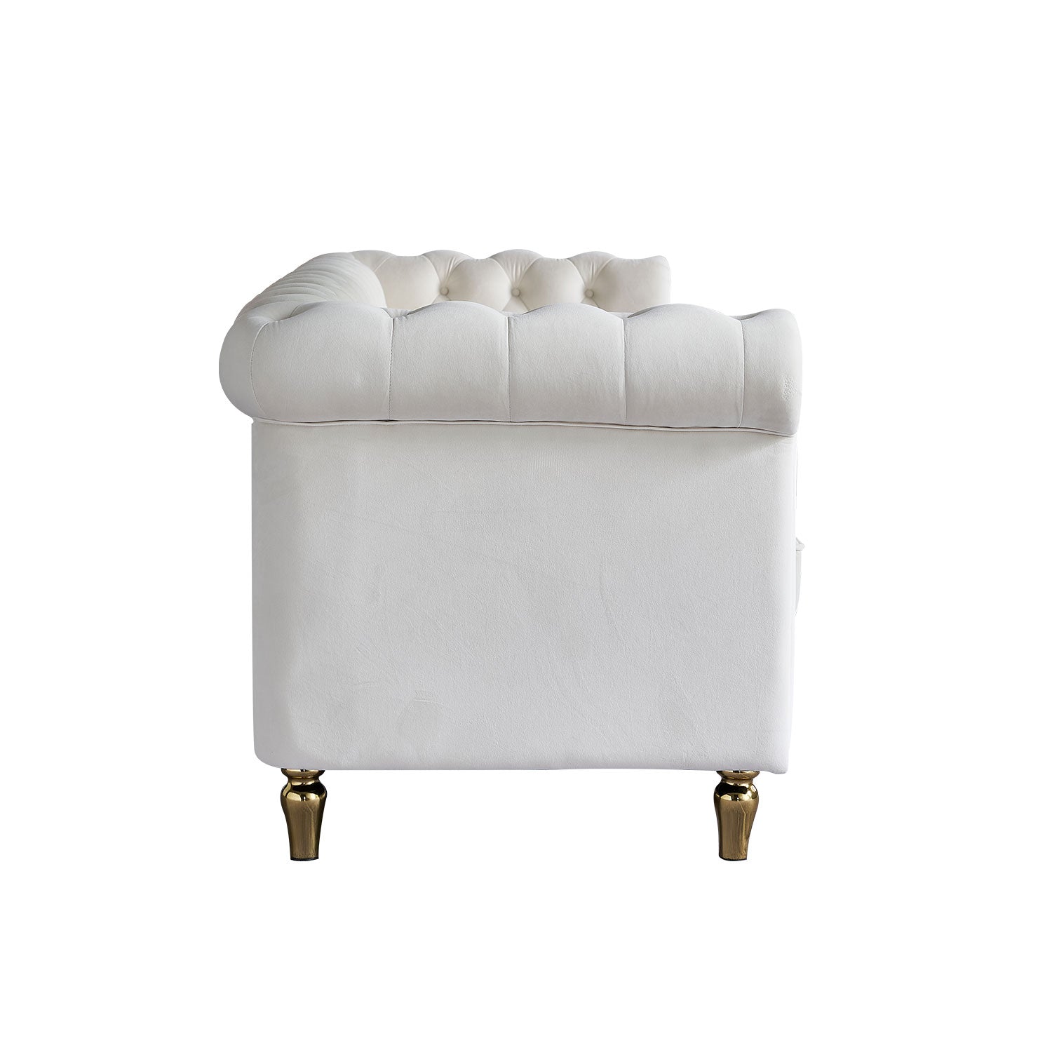 Chesterfield Velvet Sofa 84.65 Inch for Living Room