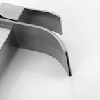 Waterfall Spout Bathroom Faucet - Single Handle Bathroom Vanity Sink Faucet
