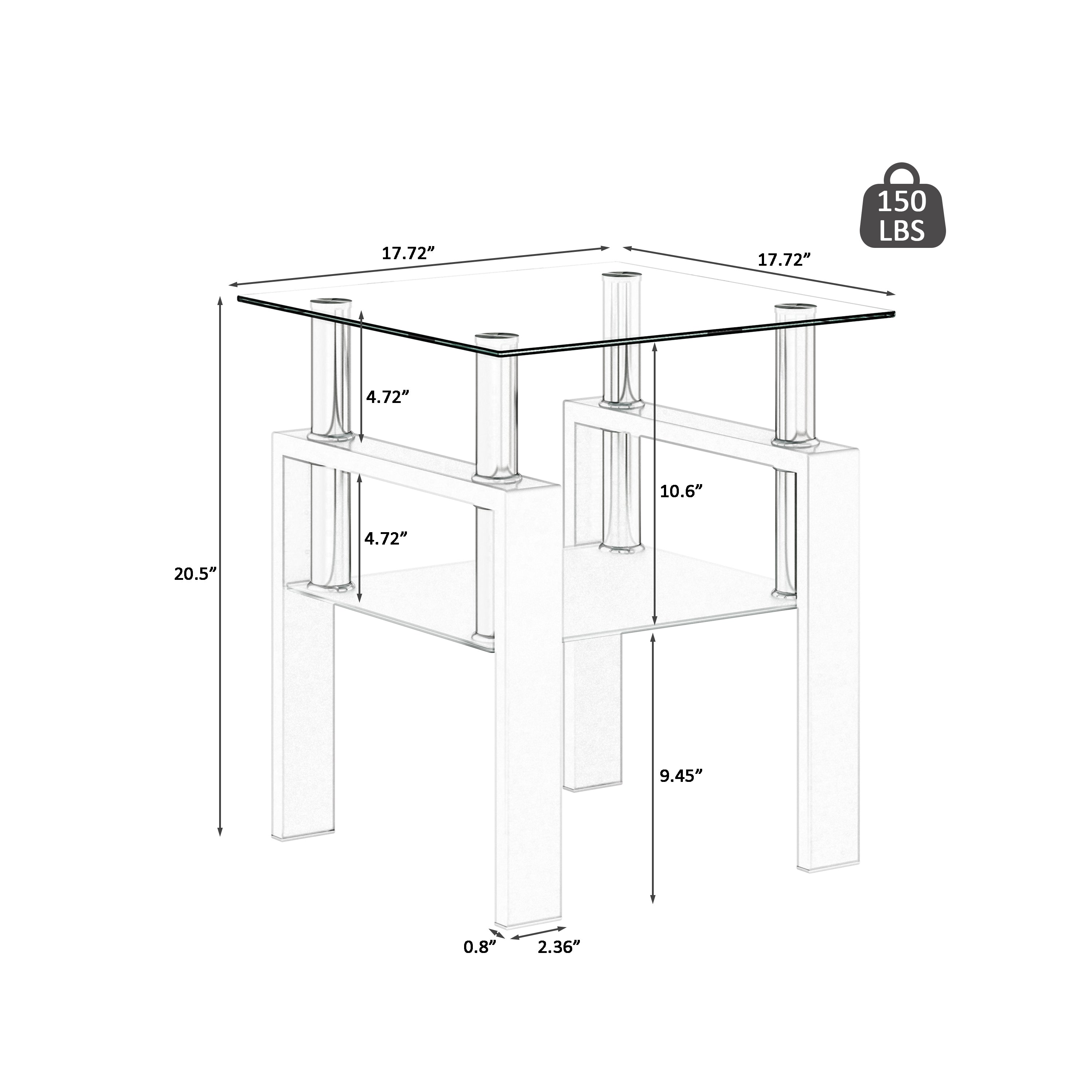 Modern Tempered Glass Coffee Table