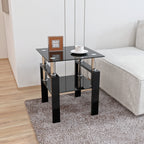 1-Piece Modern Tempered Glass Coffee Table