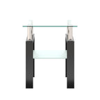1-Piece Modern Tempered Glass Tea Table