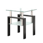 1-Piece Modern Tempered Glass Tea Table