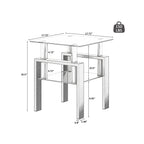 1-Piece Modern Tempered Glass Coffee Table