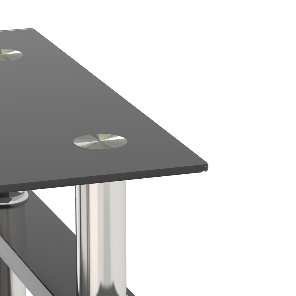 1-Piece Modern Tempered Glass Coffee Table