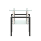 1-Piece Modern Tempered Glass Tea Table