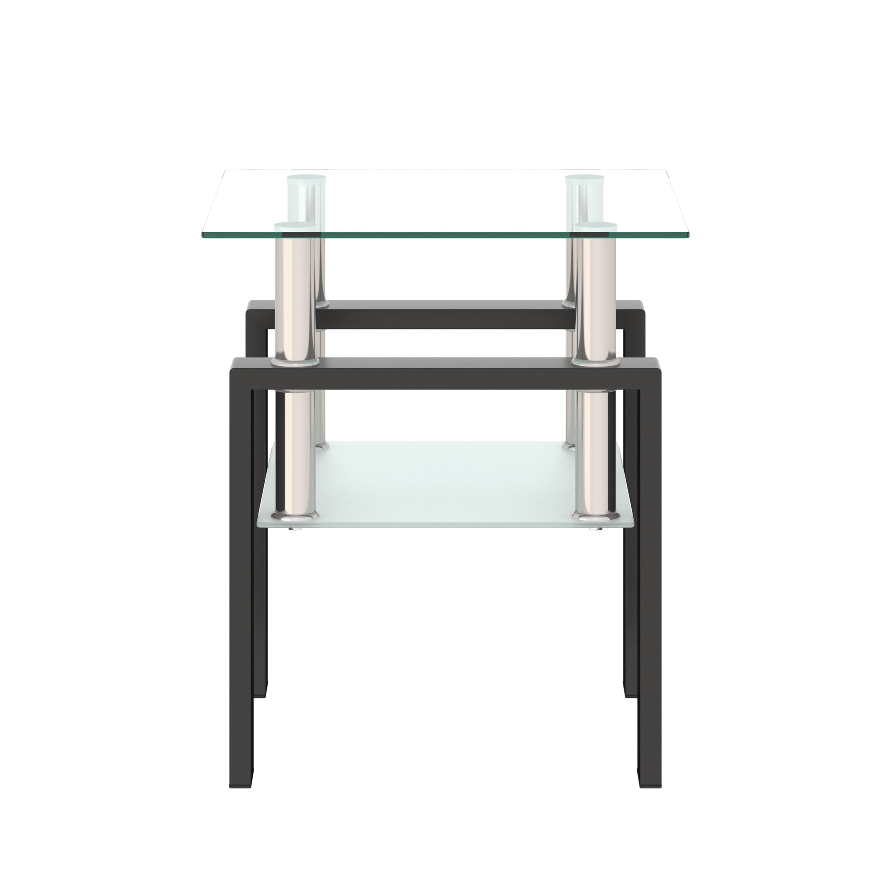 1-Piece Modern Tempered Glass Tea Table