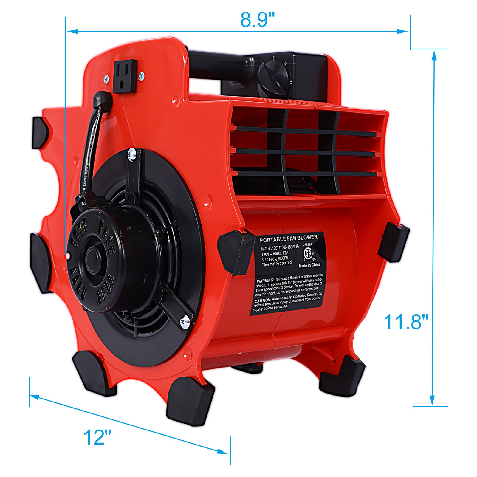 3-Speed Heavy-Duty Floor and Carpet Dryer