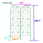 2 Pack Metal Garden Trellis 86.7" x 19.7"