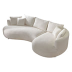 Curved Sofa with Ingenious Shape in Beige