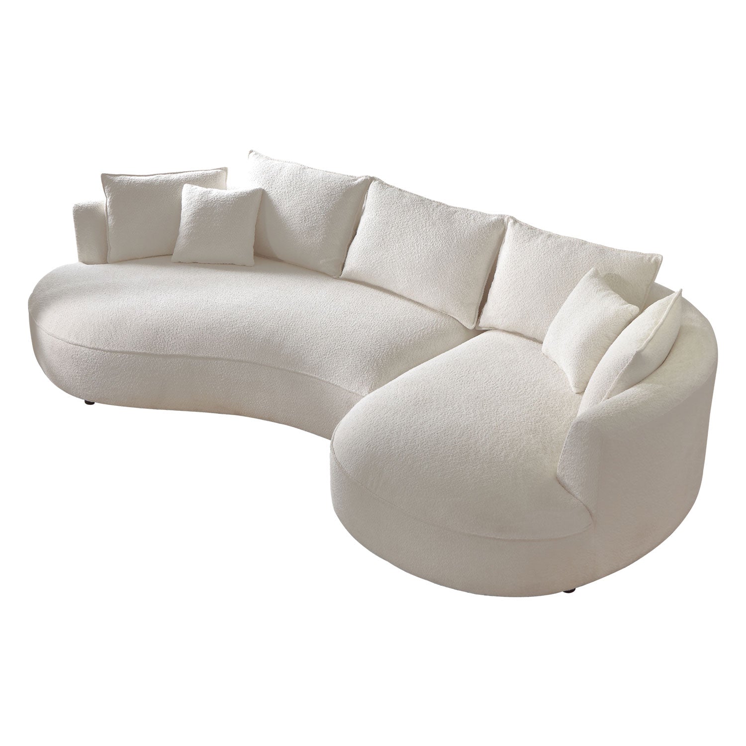 Curved Sofa with Ingenious Shape in Beige