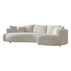 Curved Sofa with Ingenious Shape in Beige
