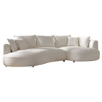 Curved Sofa with Ingenious Shape in Beige