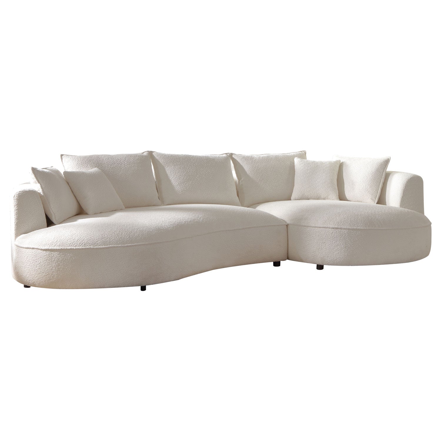 Curved Sofa with Ingenious Shape in Beige