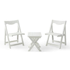HIPS Foldable Small Table and Chair Set with 2 Chairs and Rectangular Table