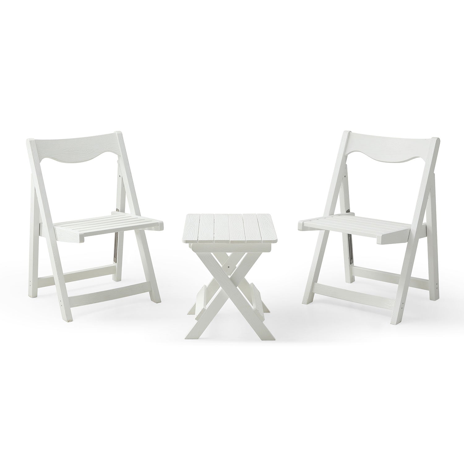 HIPS Foldable Small Table and Chair Set with 2 Chairs and Rectangular Table