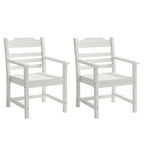 Patio Dining Chair with Armset Set of 2, Pure