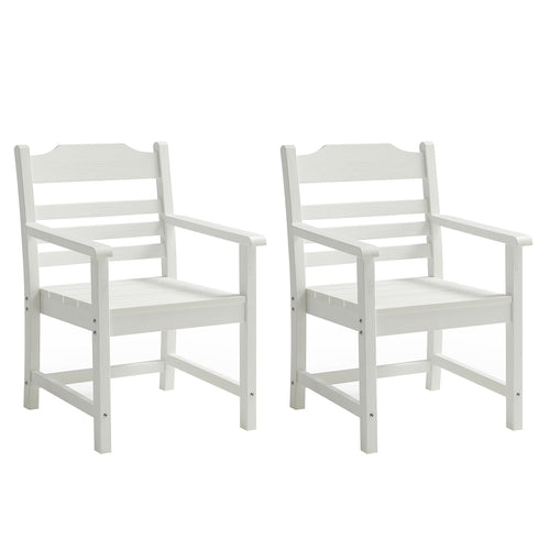Patio Dining Chair with Armset Set of 2, Pure