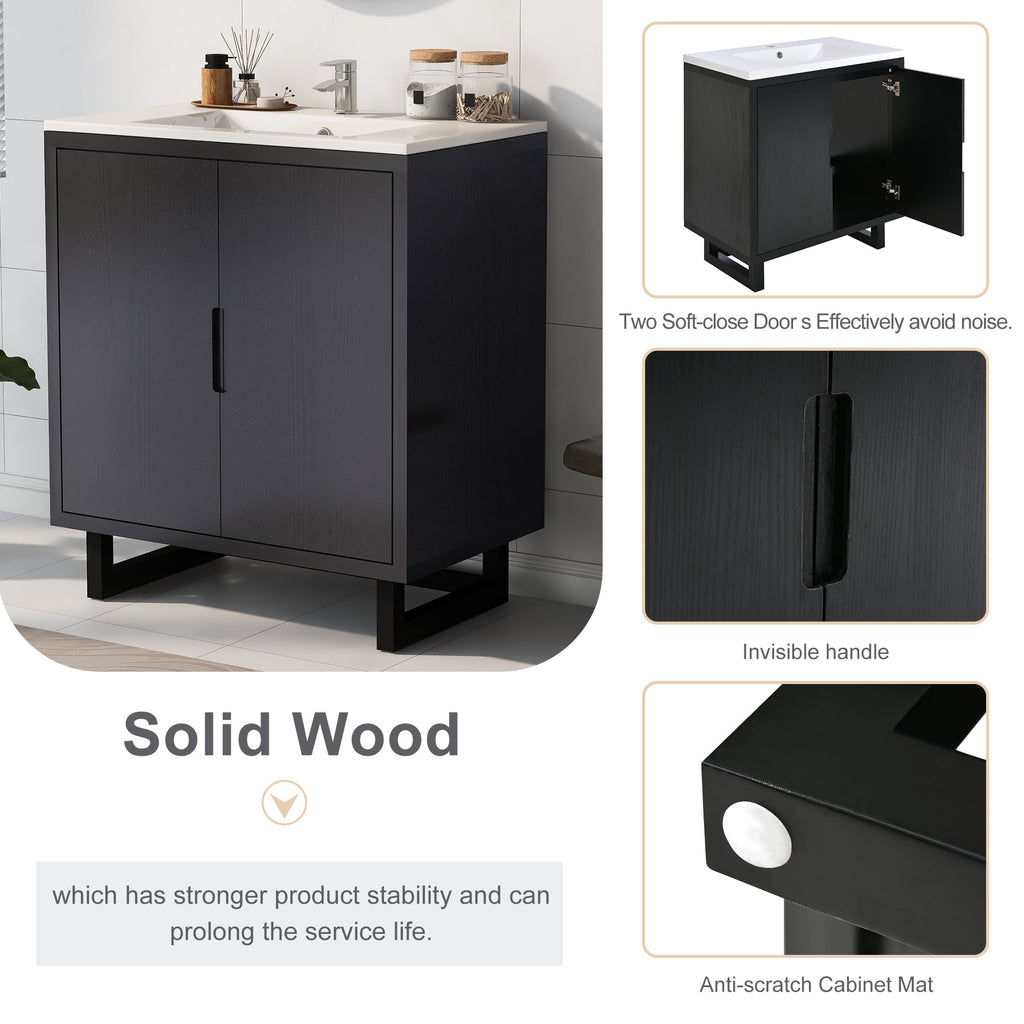 30" Bathroom Vanity Set with Sink, Combo Cabinet, Bathroom Storage Cabinet