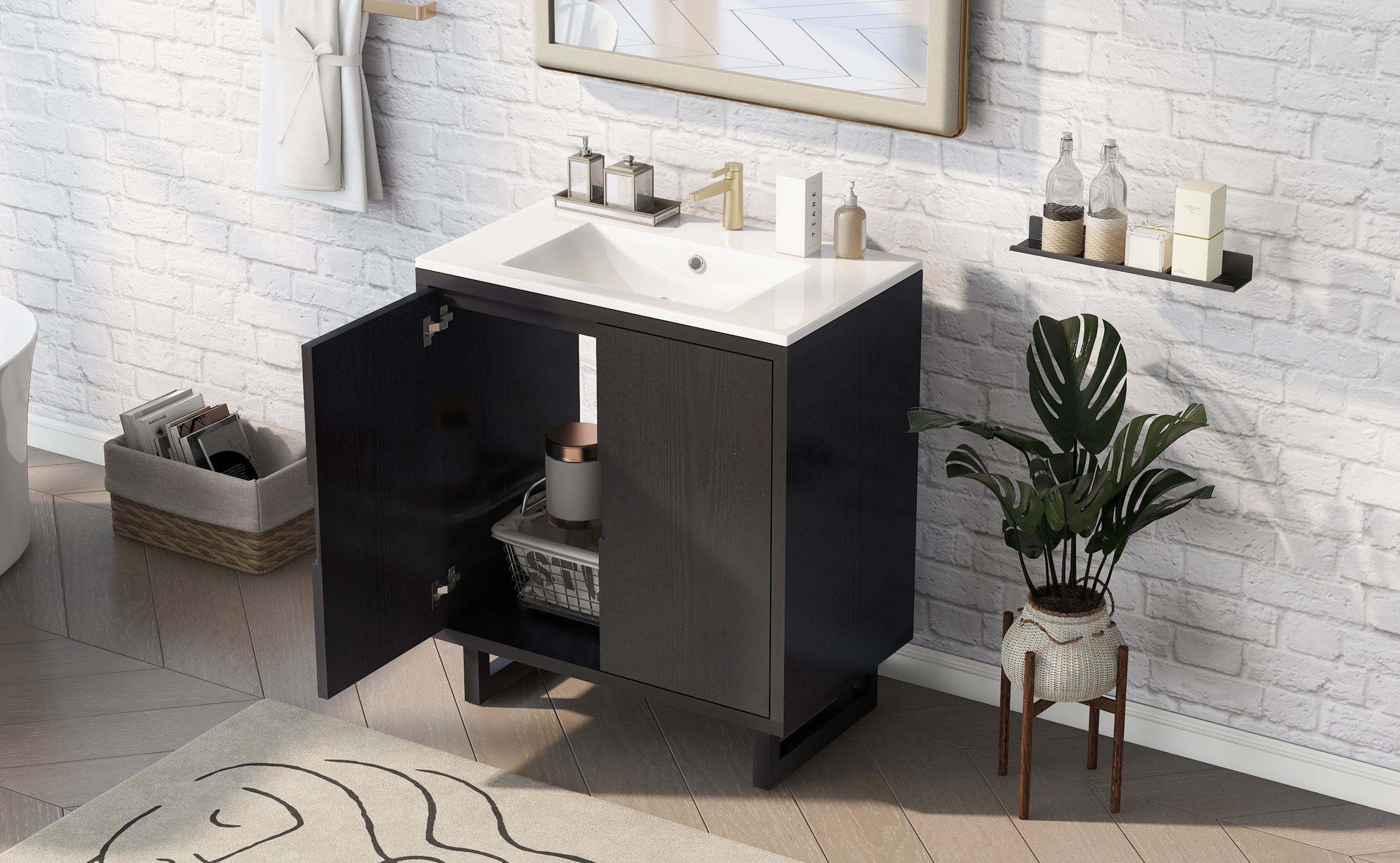 30" Bathroom Vanity Set with Sink, Combo Cabinet, Bathroom Storage Cabinet