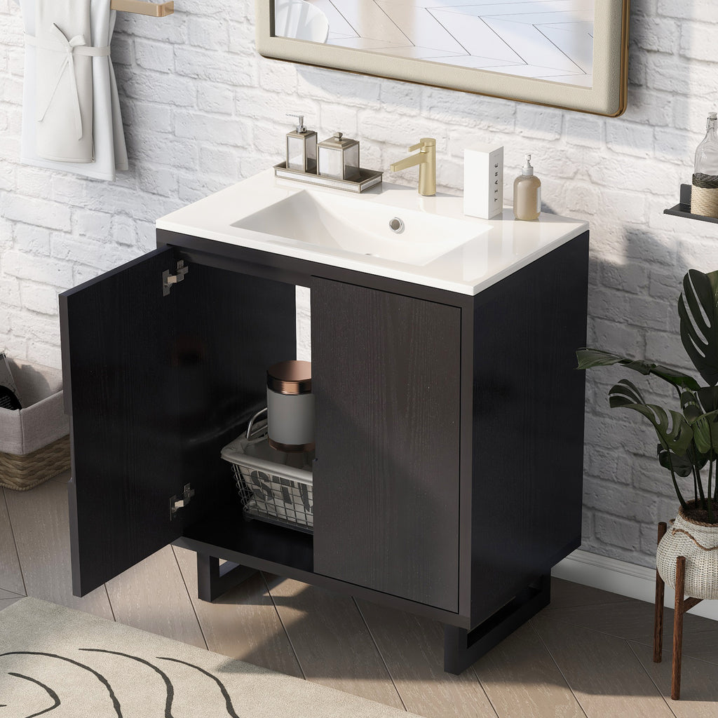 30" Bathroom Vanity Set with Sink, Combo Cabinet, Bathroom Storage Cabinet