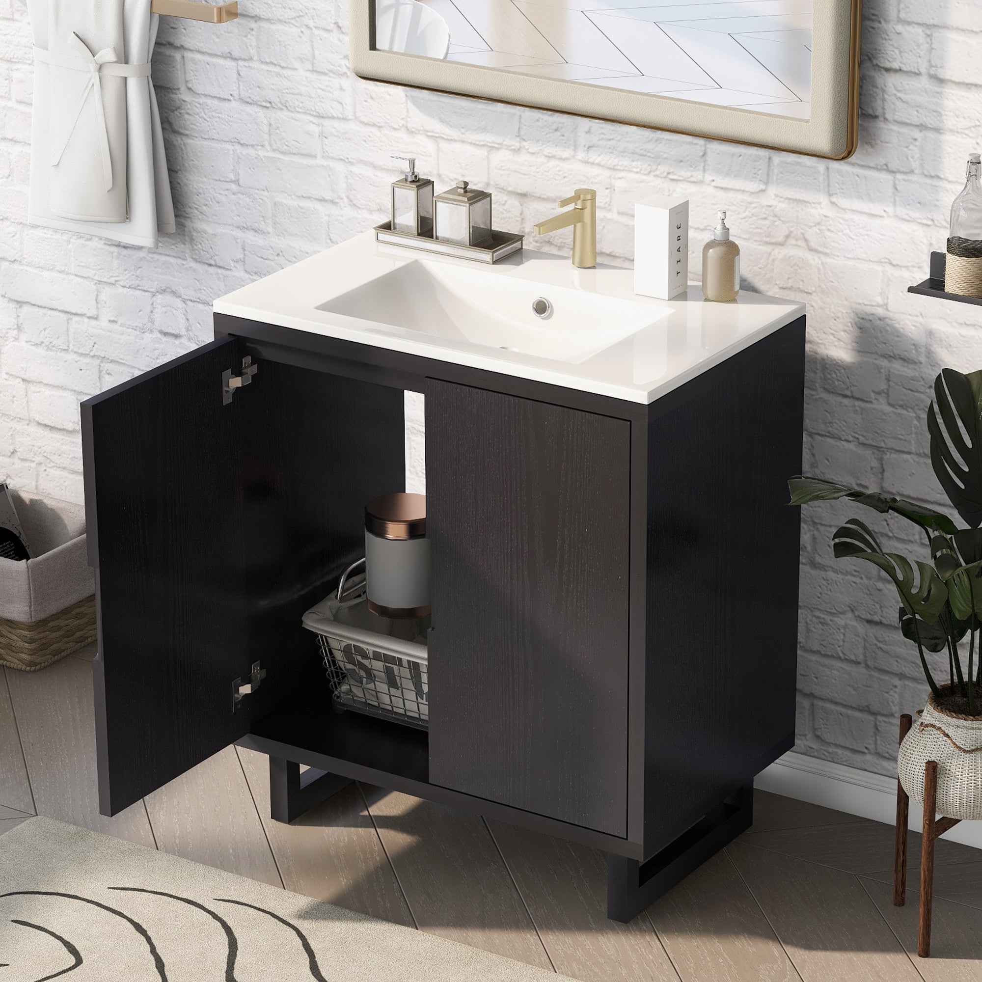30" Bathroom Vanity Set with Sink, Combo Cabinet, Bathroom Storage Cabinet