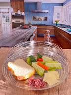 Designer Swirl 12" Acrylic Dinner Plates Set of 4