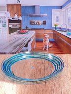 Designer Swirl 12" Acrylic Dinner Plates Set of 4