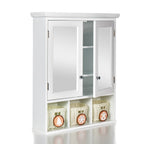 Bathroom Storage Cabinet with Mirror and Adjustable Shelves