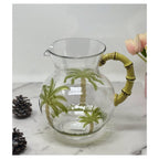 3 Quarts Water Pitcher with Lid – Palm Tree Design