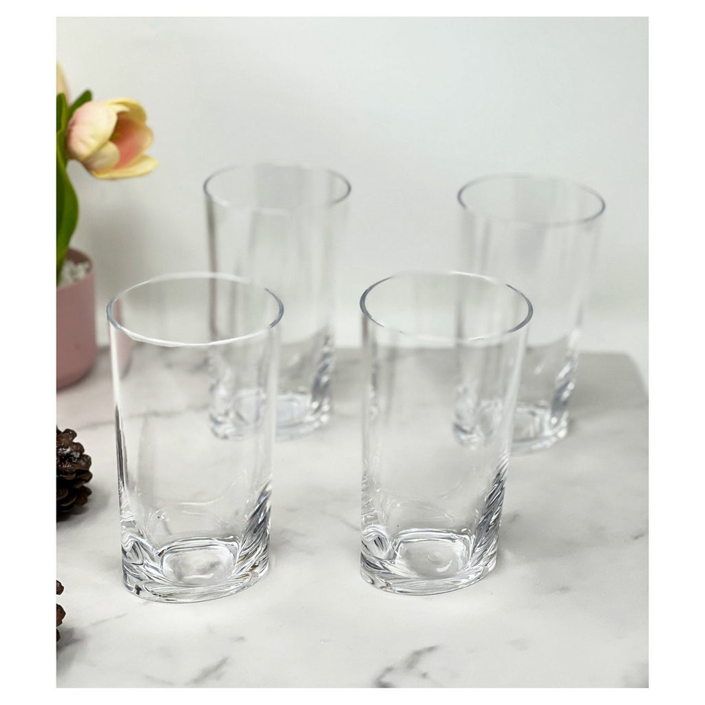 Oval Halo Tritan Glasses Drinking Set of 4 Hi Ball (15oz)