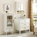 Bathroom Storage Cabinet with Mirror and Adjustable Shelves