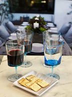 Oval Halo Plastic Wine Glasses Set of 4