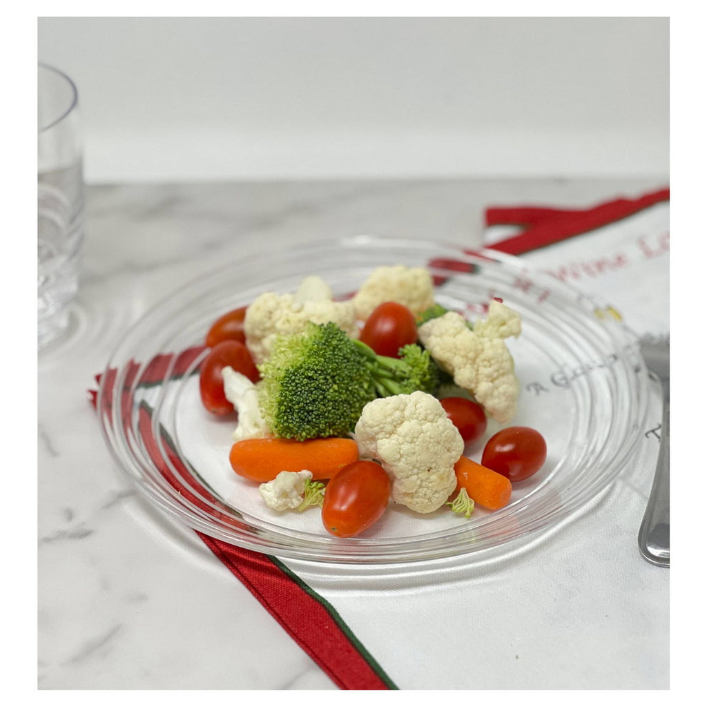 Designer Swirl 9" Plastic Dessert Plates Set of 4