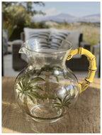 3 Quarts Water Pitcher with Lid – Palm Tree Design