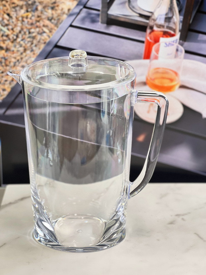 2.75 Quarts Water Pitcher with Lid - Oval Halo Design