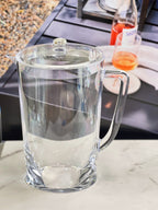 2.75 Quarts Water Pitcher with Lid - Oval Halo Design