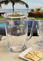 2.75 Quarts Water Pitcher with Lid - Oval Halo Design