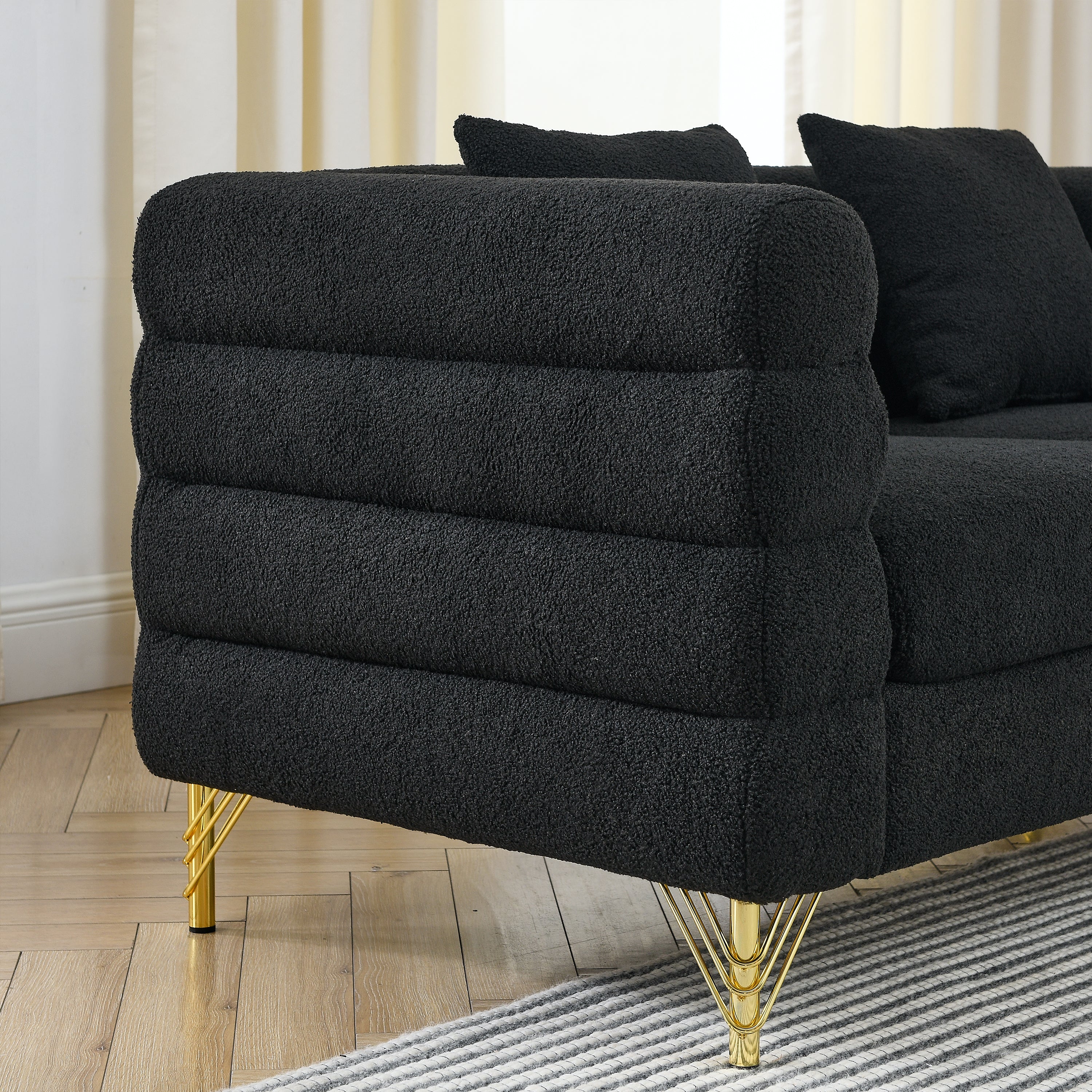 81 Inch Oversized 3 Seater Sectional Sofa