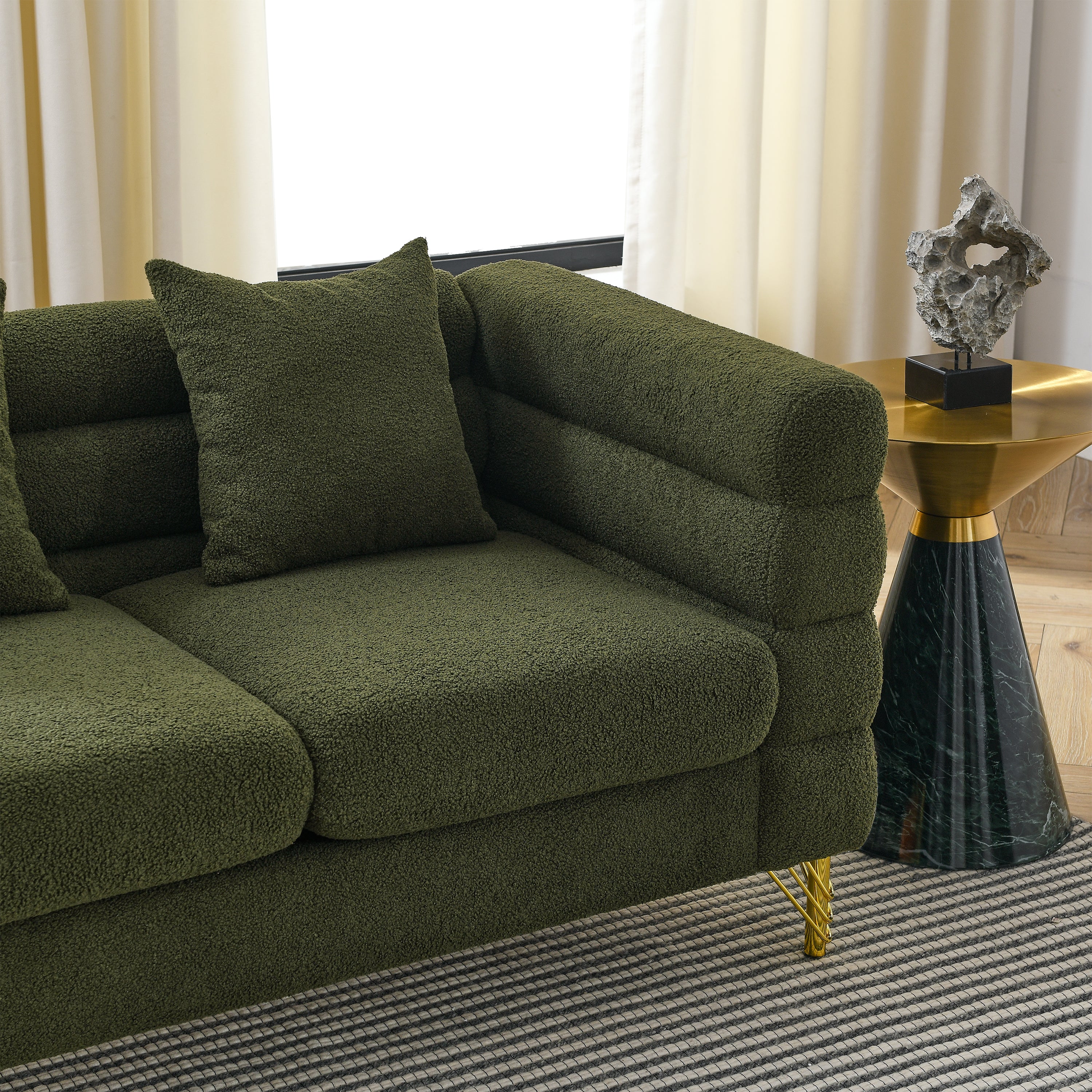 81-Inch Oversized 3 Seater Sectional Sofa