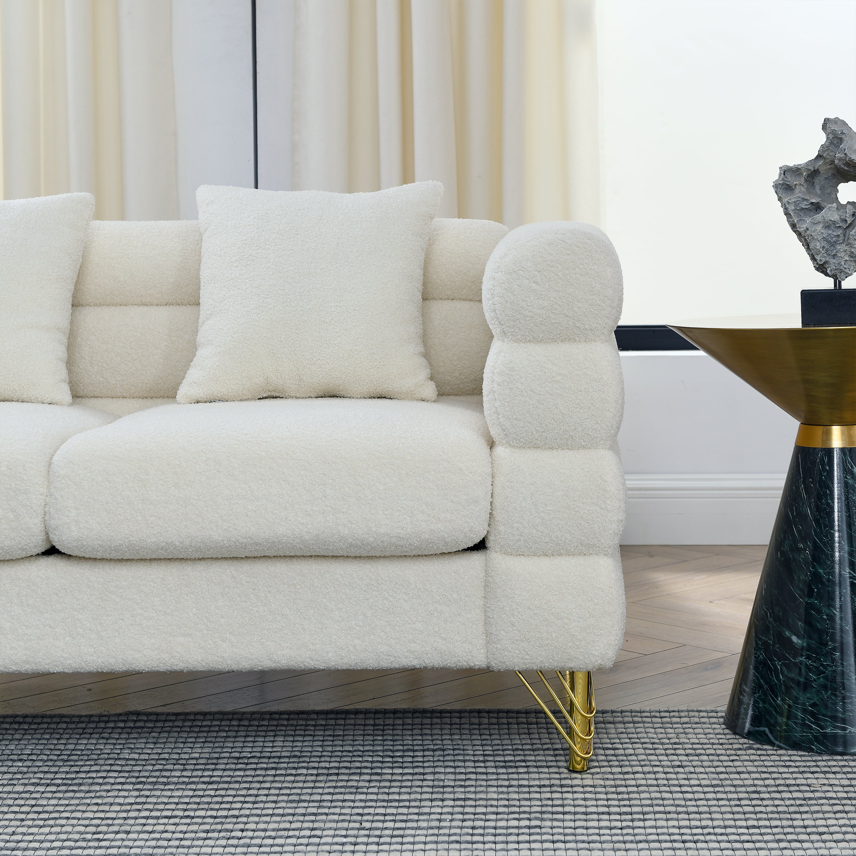 60-Inch Oversized 2 Seater Sectional Sofa