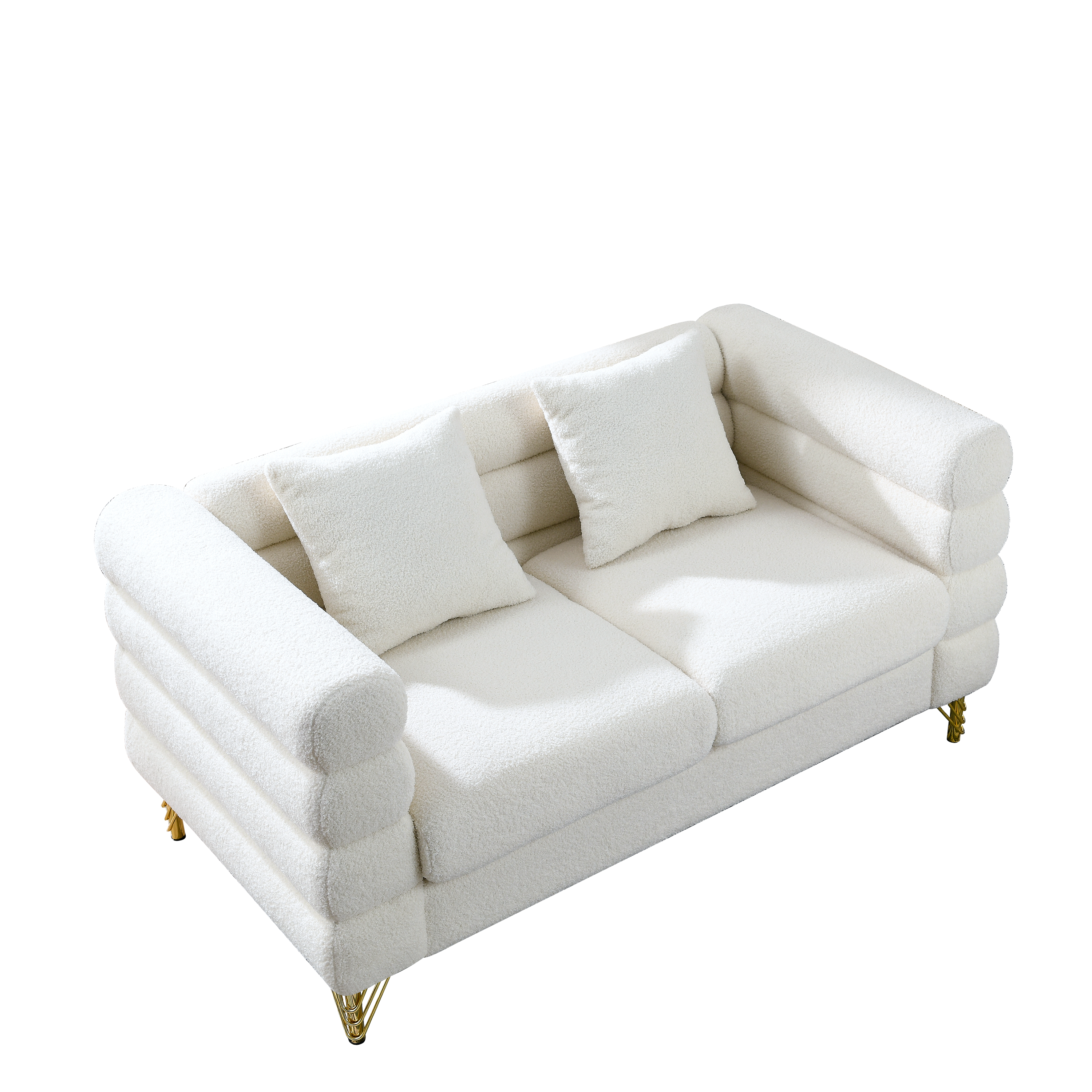 60-Inch Oversized 2 Seater Sectional Sofa