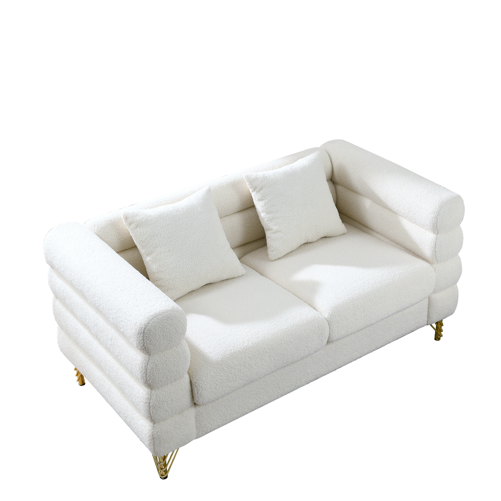 60-Inch Oversized 2-Seater Sectional Sofa