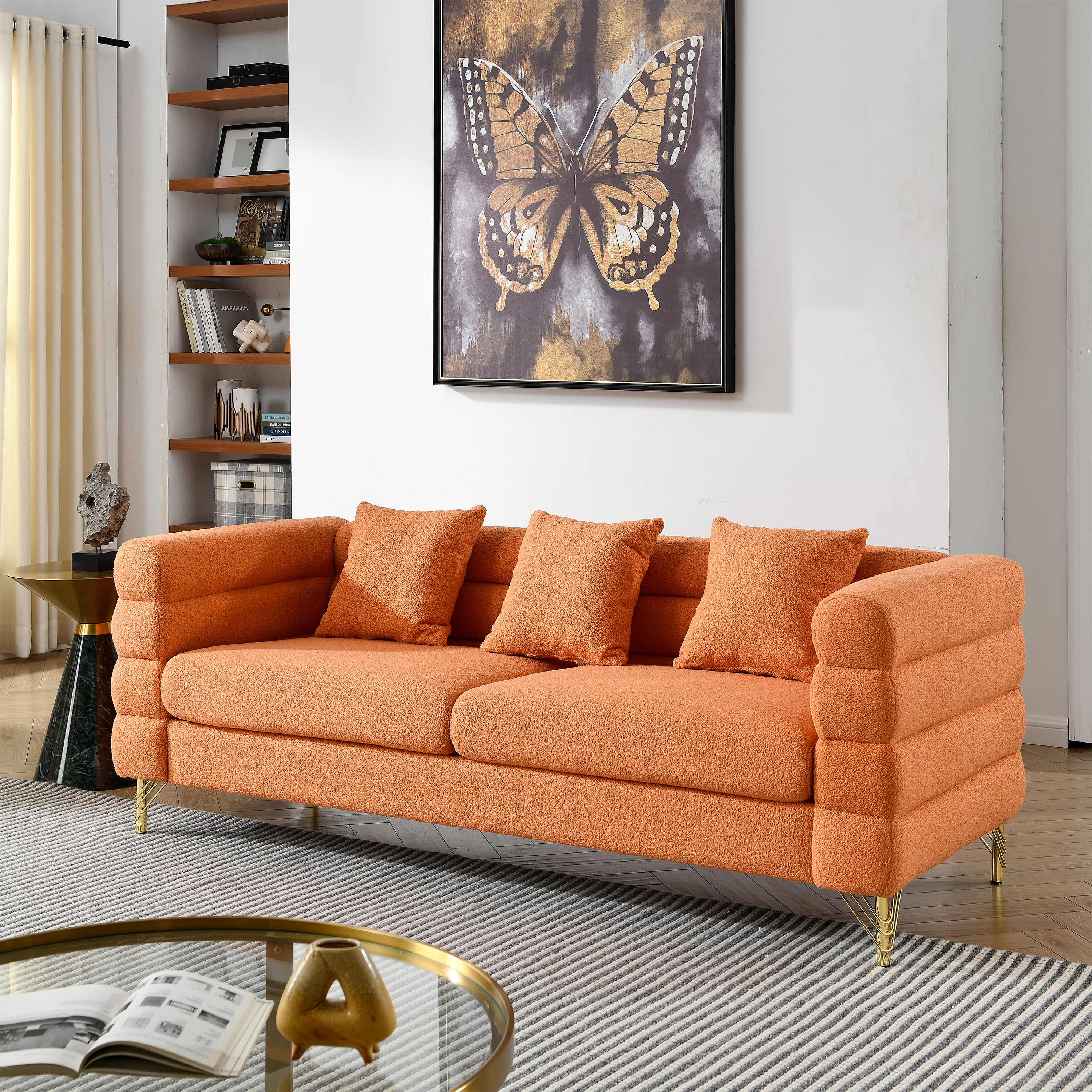81 Inch Oversized 3 Seater Sectional Sofa