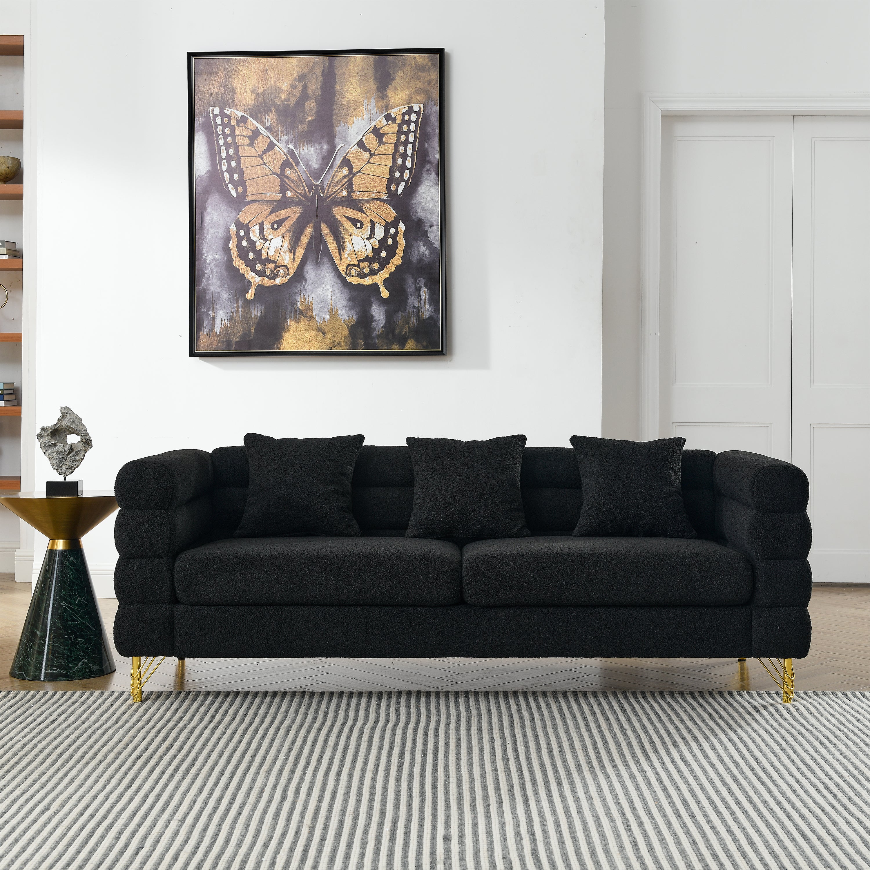 81 Inch Oversized 3 Seater Sectional Sofa